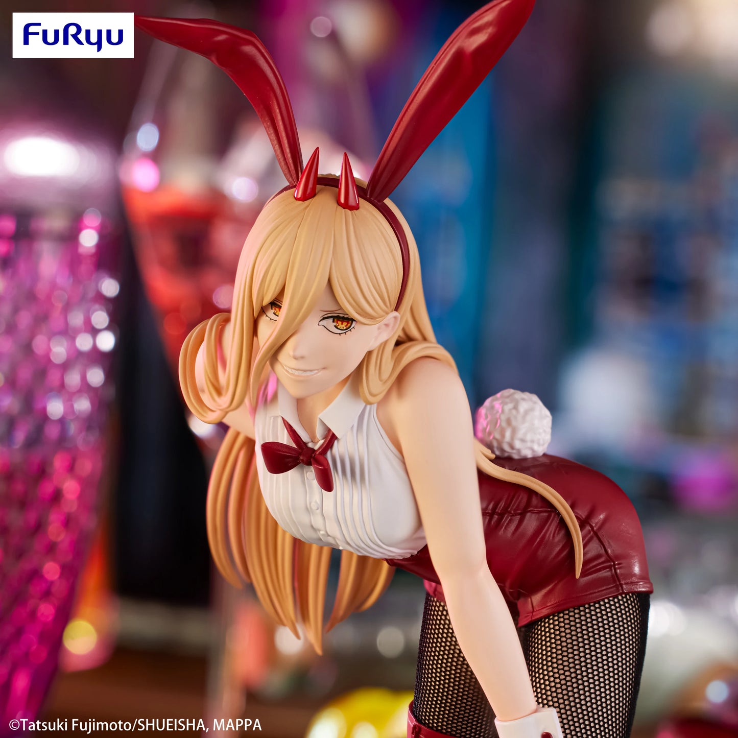 Original Anime FuRyu Chainsaw Man Power BiCute Bunnies Action Figure Toys 25cm Japanese PVC Action Model Status Xmas Gift