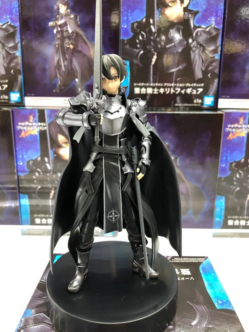 En stock original Banpresto Sword Art Online Alicization Rising Steel Integrity Knight Kirito PVC figuras de acción Juguetes