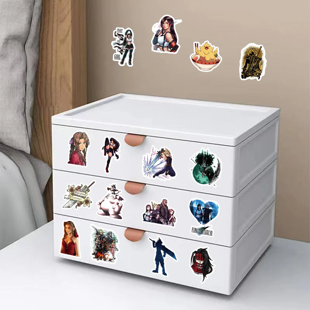 60pcs New Game Final Fantasy Character Cartoon Graffiti Sticker Suitcase Cup Notebook Sticker