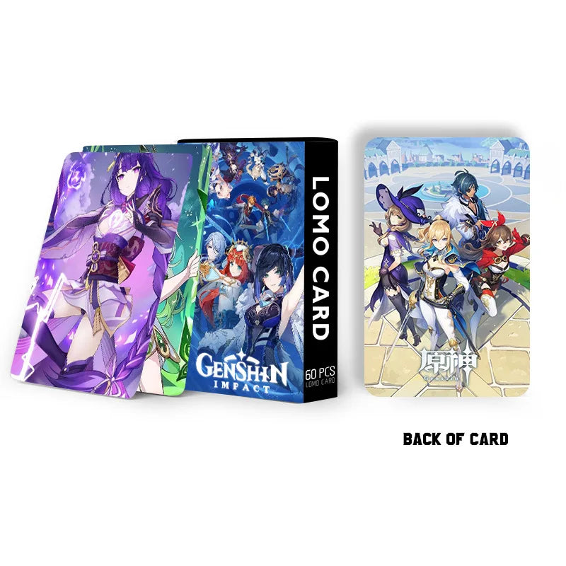 1pack/60pcs Genshin Sumeru Lomo Cards Double-sided Anime Card Game With Postcards Box Photo Card For Collection Decoration Gift