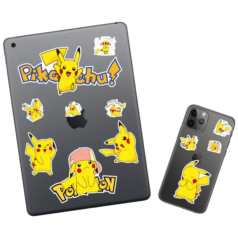 63pcs Cartoon Surrounding Pokemon Pikachu Cute Stickers Children's Holiday Gifts Bonus Stickers