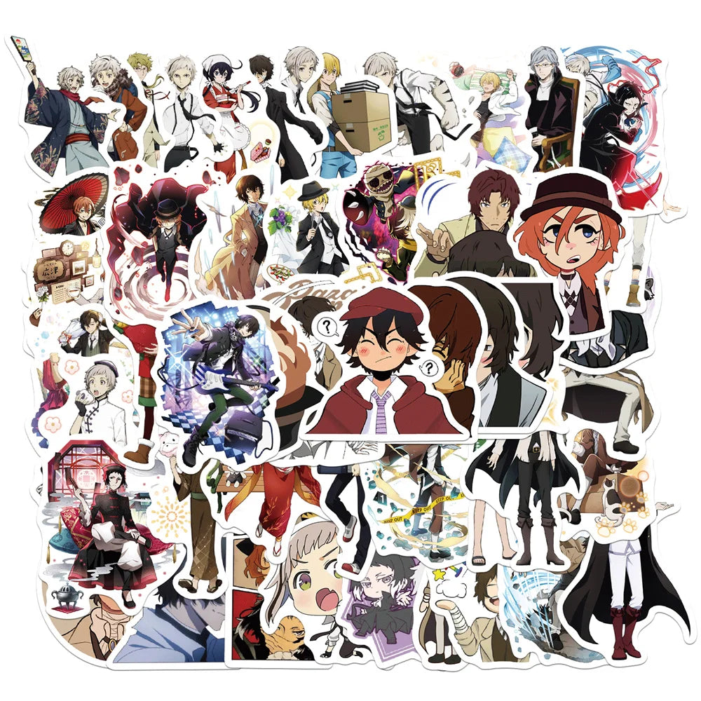 10/30/50PCS Anime Bungo Stray Dogs Characters Dazai Cute Stickers for Luggage Laptop IPad Gift Waterproof Stickers Wholesale