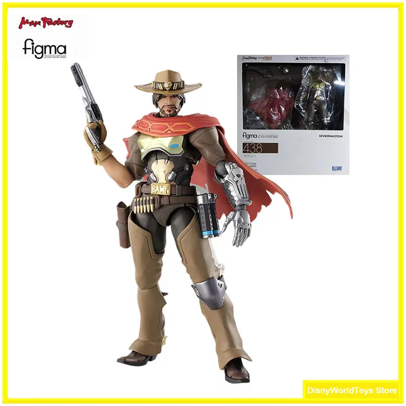 100% Original Figma 438 Overwatch McCree In Stock Anime Action Collection Figures Model Toys