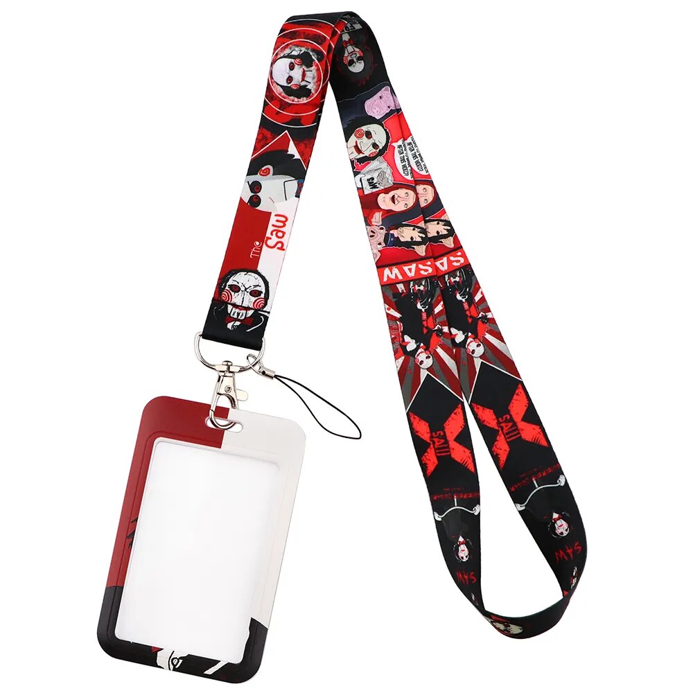 Cool Stuff Movie Credential Holder Key Chain Neck Lanyard For Passport Card Anime Credit Card Holder Keychain Strap Key Ring