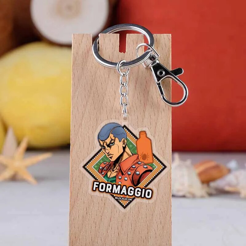 Anime JOJO Bizarre Adventure Acrylic Keychain Cartoon Figure Pendent Keyring Collection Gift