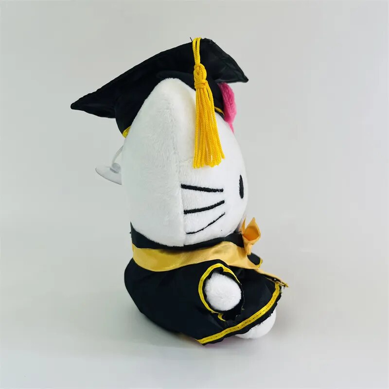 Nuevo Sanrio Anime temporada de graduación Hello Kitty juguete de felpa dibujos animados muñeco de peluche suave decoración de habitación juguetes para niños regalos