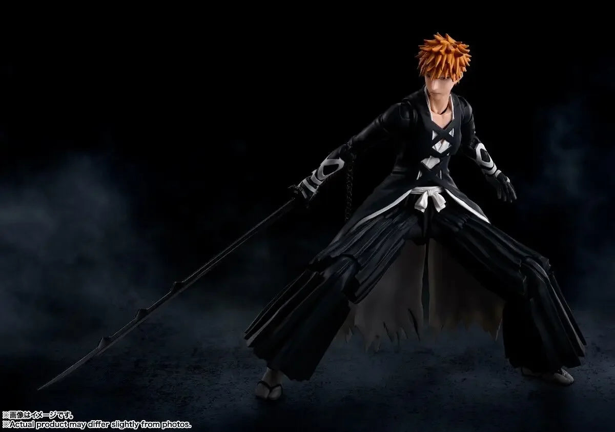 In Stock Bandai S.H.Figuarts Shf Bleach Ichigo Kurosaki Tensa Zangetsu Renji Abarai Byakuya Kuchiki Action Figure Toy Gift