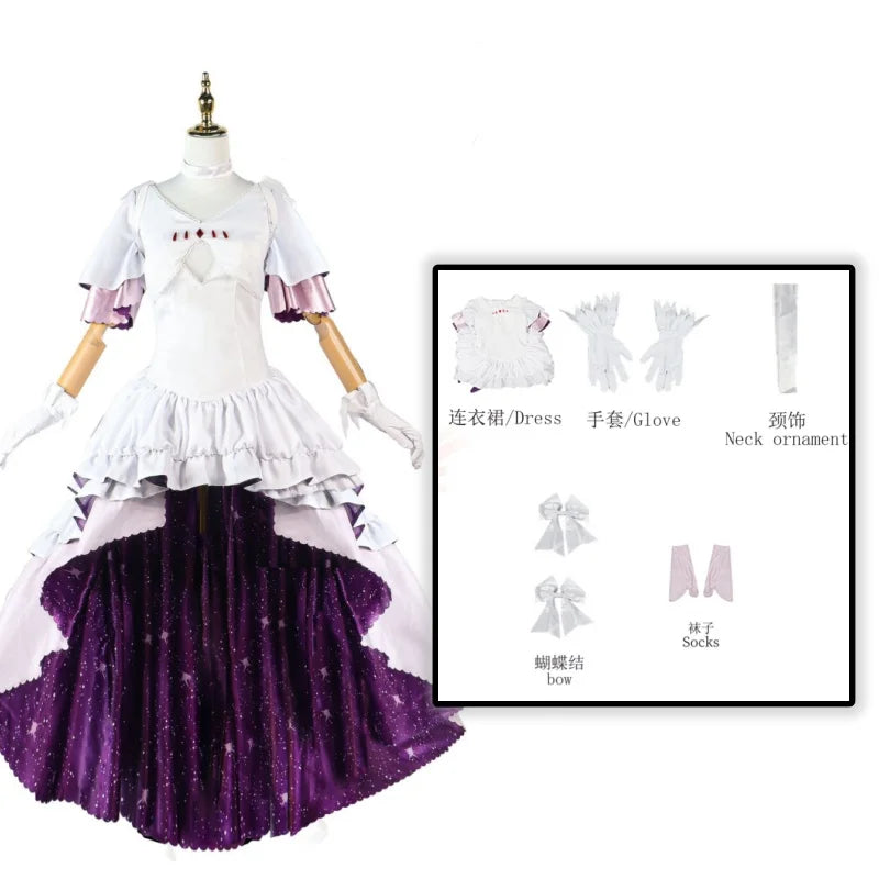 Anime Puella Magi Madoka Magica Kaname Madoka Cosplay Costume  Women Ultimate Madoka Cosplay Halloween Party Goddess Dress Wig