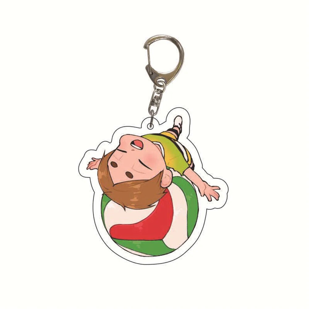 Japanese Anime Haikyuu Keychain Man Key Chain Bags Women Acrylic Key Ring Chain For Pants Kids Pendant Fashion