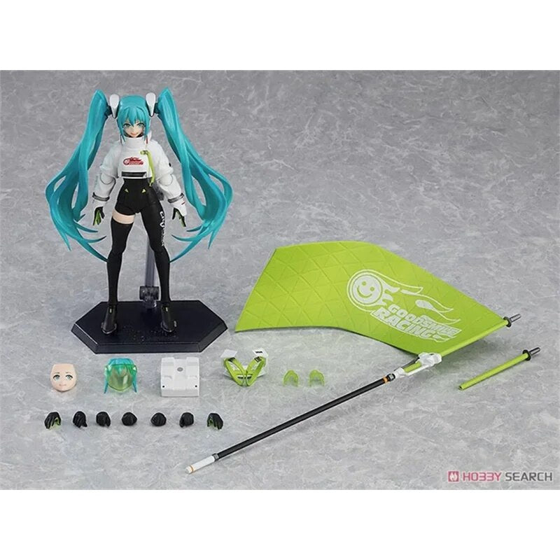 Figura de Anime Original GSC Figma VOCALOID SP-149 Racing Miku 2022 Ver. Figuras de acción de juguete para niños, regalo, muñecas coleccionables