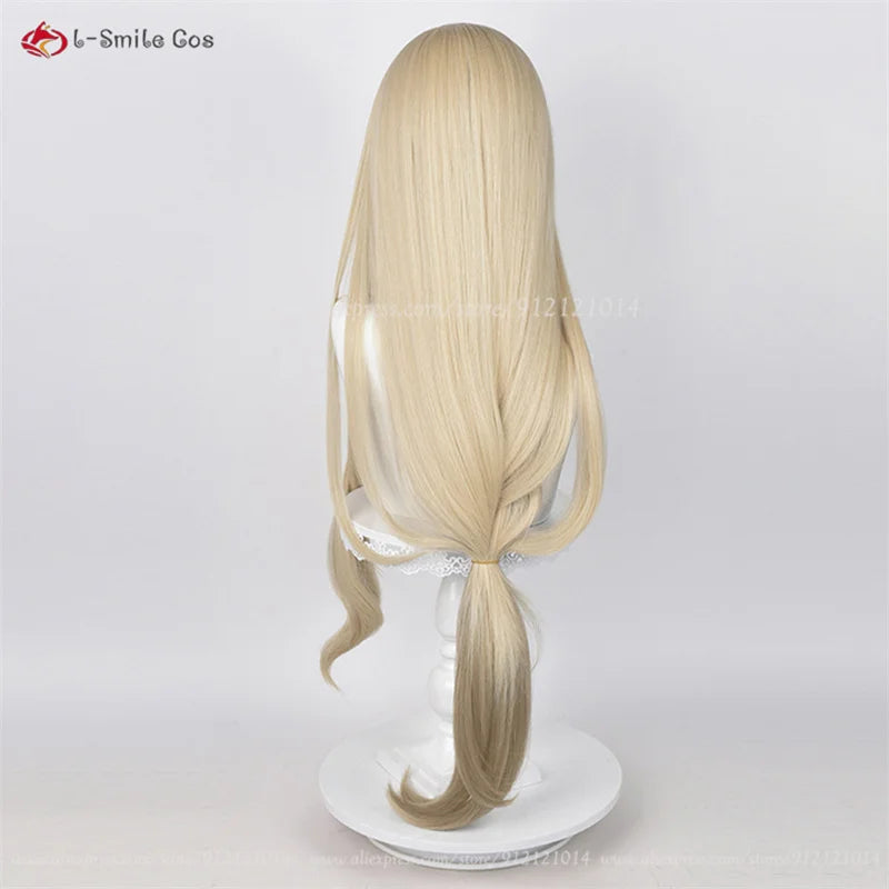 Honkai: Star Rail Luocha Cosplay Wig 90cm Long Linen Gradient Anime Cosplay Hair Heat Resistant Synthetic Scalp Wigs + Wig Cap