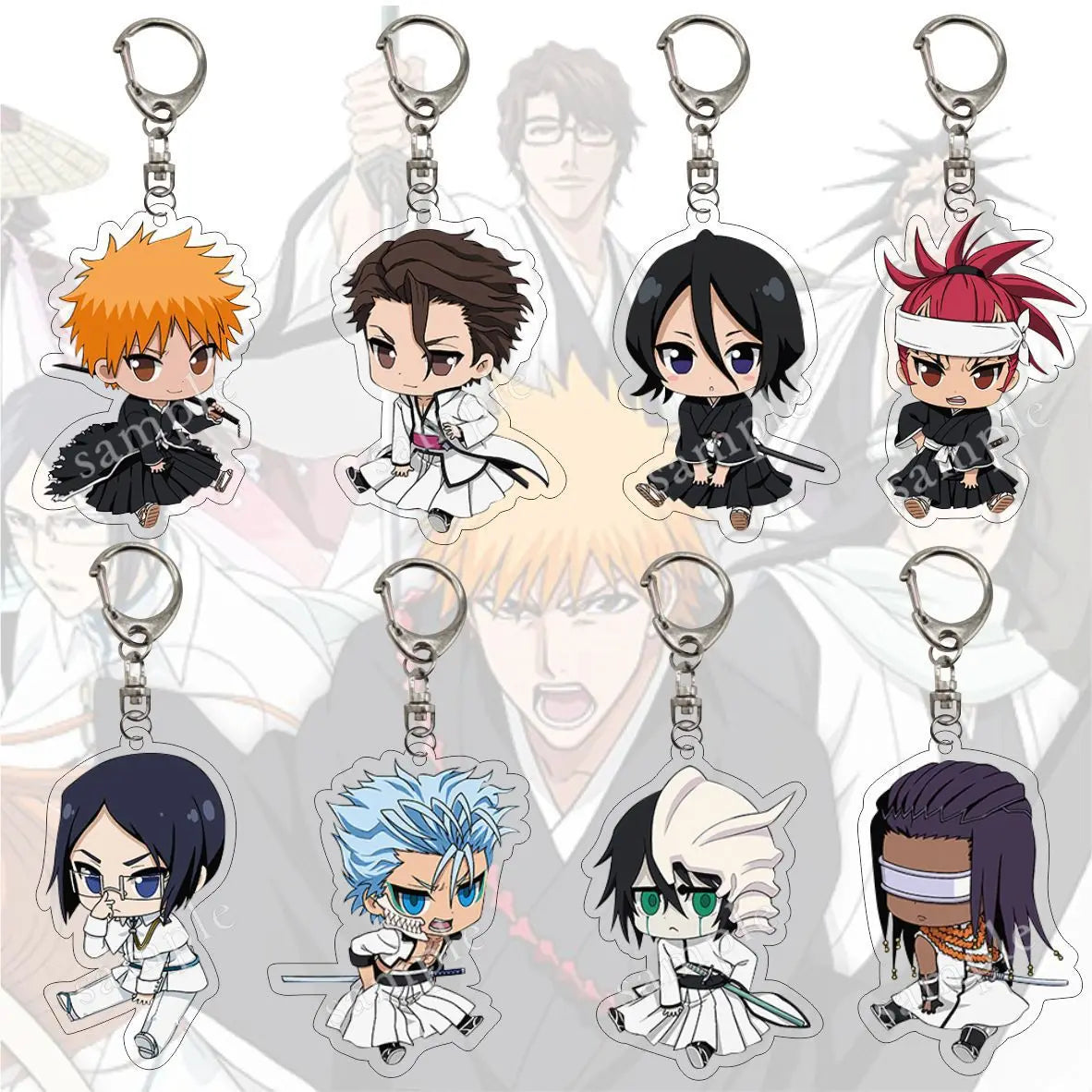 Anime BLEACH Key Chains Keychain Cosplay Acrylic Pendant Keyring Christmas Gift Prop