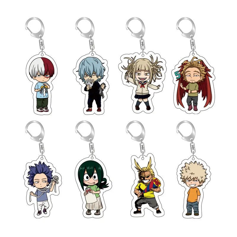 Japan Anime My Hero Academia Tenya Denki Keigo Tsuyu Dabi Himiko Ochako Eijirou All Might Katsuki Izuku Shouto Keychain Pendant