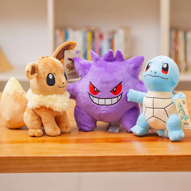 25cm Pokemon Gengar Plush Pikachu  Anime Toy Cute Bulbasaur Squirtle Charmander Psyduck Stuffed Anime Figure Stuffed Dolls Gift