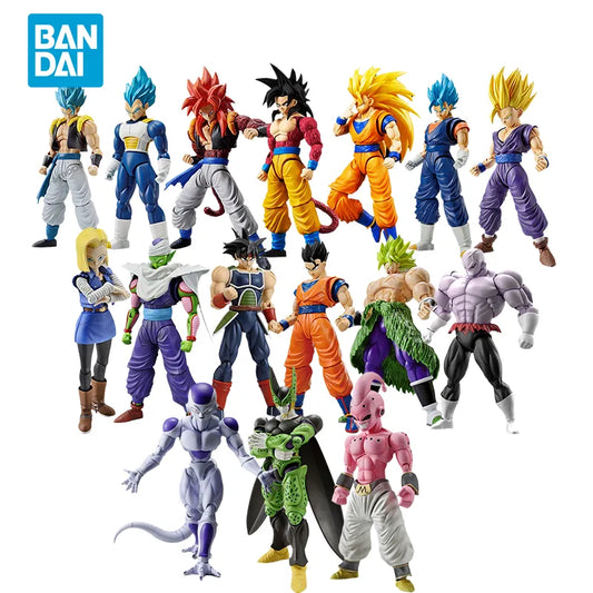 Bandai Original Dragon Ball Anime figura-rise Son Goku Vegeta Son Gohan Cell Freeza figuras de acción de juguete para niños regalo