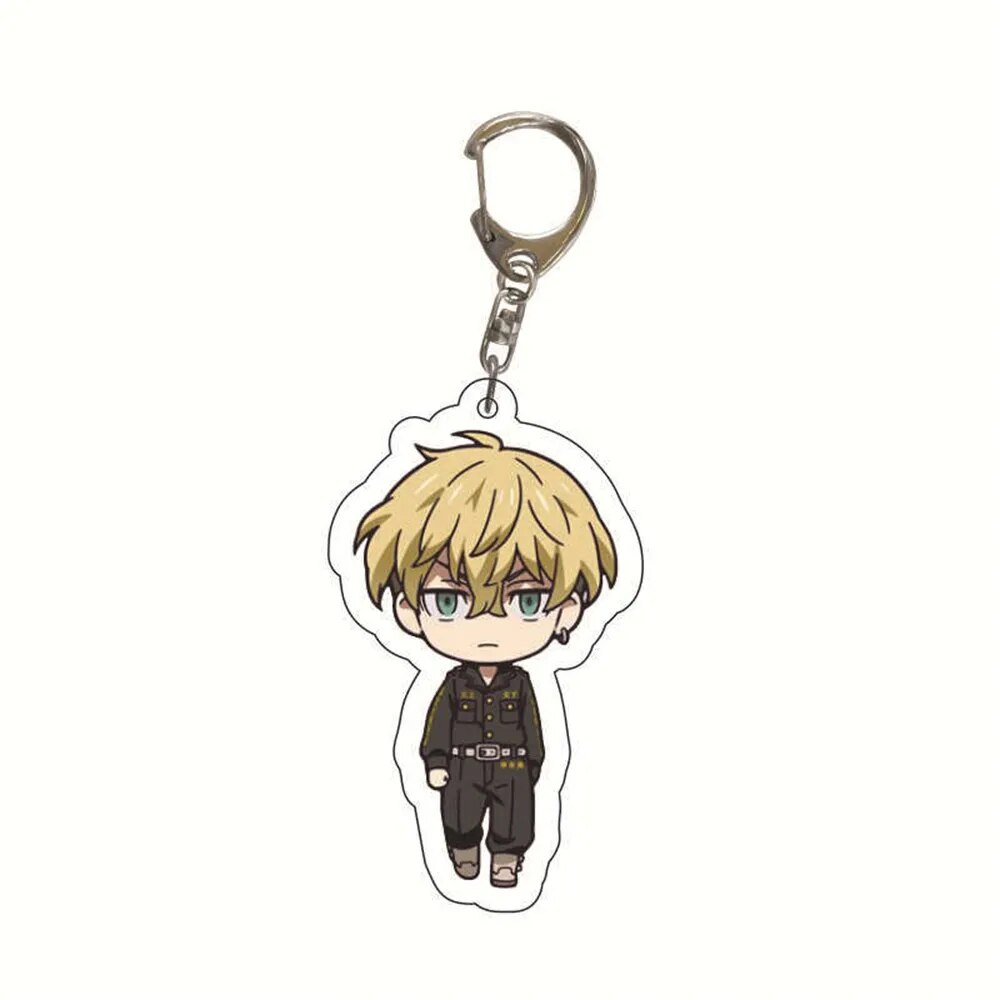 Anime Tokyo Avengers Original Keychain Tokyo Revengers Hanagaki Budo Figures Cosplay key Chain Ring Car Keyring Accessories Gift