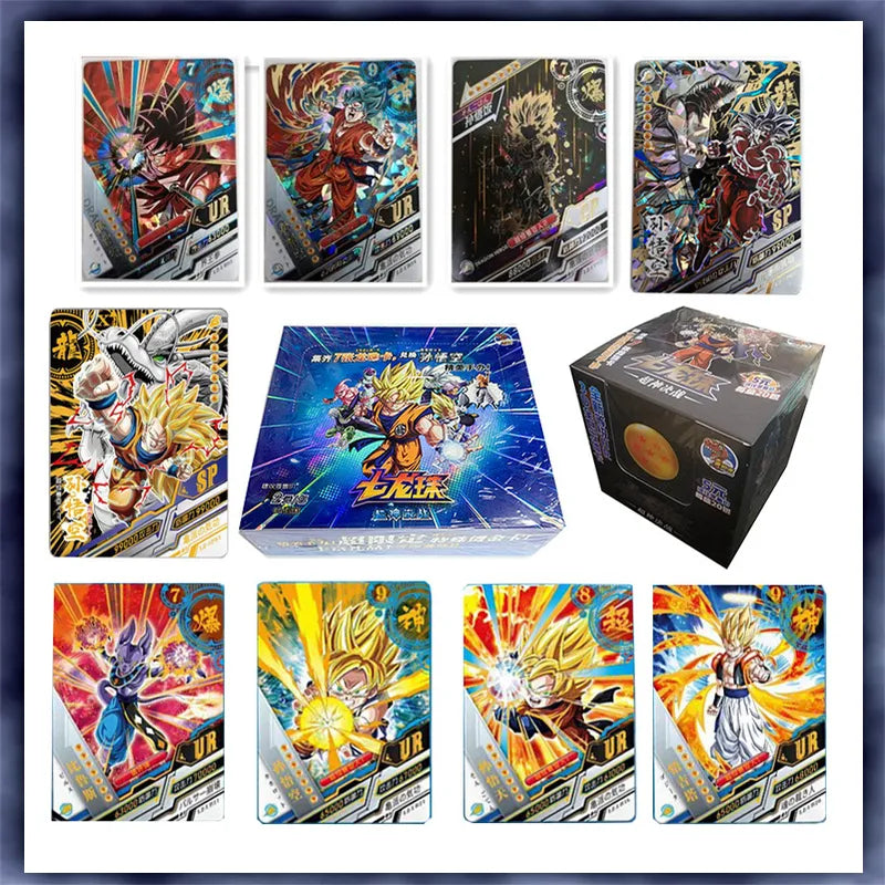 Juego de cartas Original de DRAGON BALL NARUTO, colección de cartas de Anime Flashs Son Goku 3D brillante Super Z, cartas de tablero de batalla, juguete de regalo de ANIME