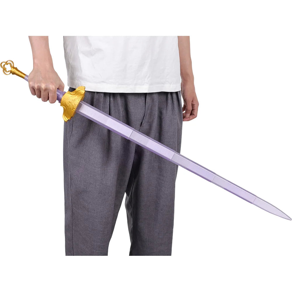 Rumi Cosplay Sword Demons Hunter KPop 3D Printed Light Purple Scalable Swords Knife Ornament for Girls Group Props Accessories