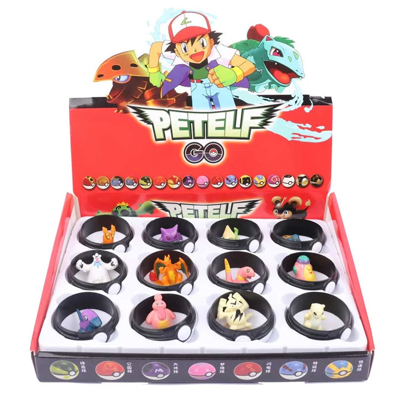 12Pcs /Set PokeBall Model Anime Figure Pokemon Pikachu Pocket Monster Pet Elf Dolls Kids Gifts Bulk Buy Child Toys