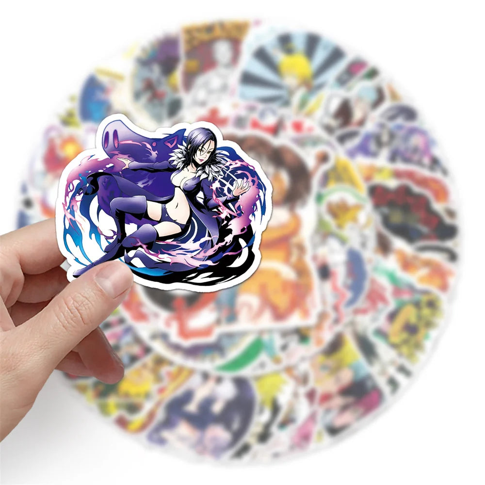 10/30/50PCS Seven Deadly Sins Anime Waterproof Stickers Creative Personality Decals Skateboard Water Cup Guitar Helmet Wholesale