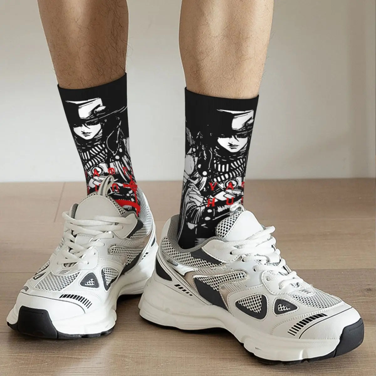 Vampire Hunter D Hellsing Socks Men Women Funny Happy Anime Manga Socks Harajuku Spring Summer Autumn Winter Socks Gifts