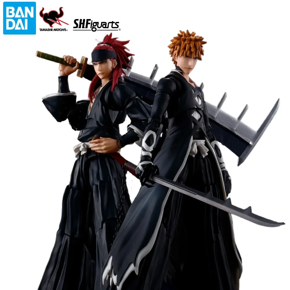 In Stock Bandai S.H.Figuarts Shf Bleach Ichigo Kurosaki Tensa Zangetsu Renji Abarai Byakuya Kuchiki Action Figure Toy Gift