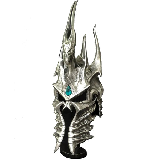 1:1 World of Warcraft  Lich King Arthas's Helm of Domination Frostmourne Role Play POLYSTONE Weapon Prop helmet