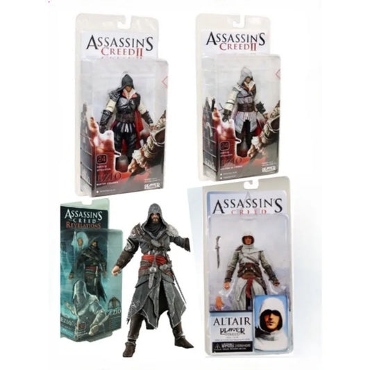 NECA Assassin's Creed Game Figures Altaïr White Clad Assassin EZIO Revelations Action Figures Doll Model Toys Collect Ornaments