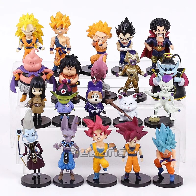 Dragon Ball Z Super Saiyan Son Goku Gohan Vegeta Gogeta Piccolo Majin Buu Cell Q Versión Figuras Juguetes Muñecas Set