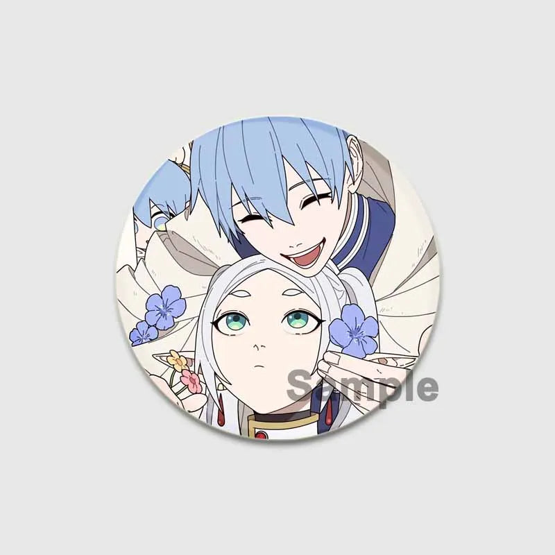 Anime Frieren Beyond Journey's End Button Pins Cartoon Badge Round DIY Creative Brooches for Backpack Jewelry Accessories Gifts