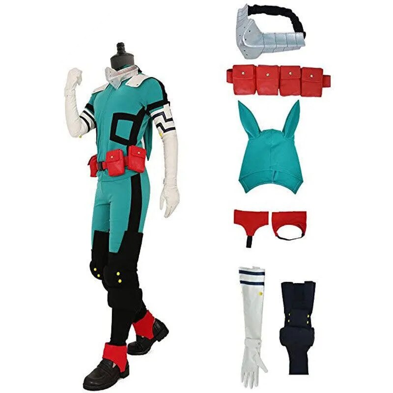 Anime My Hero Academia Cosplay Midoriya Izuku Deku Battle Cosplay disfraz unisex conjunto peluca pelo regalo Anime ropa XXXL