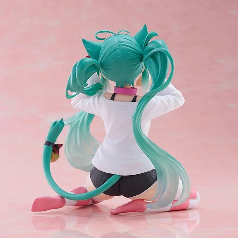 In Stock  Hatsune Miku Nekomimi T-Shirt Ver. Vocaloid Collectible Anime Figure Model Toys