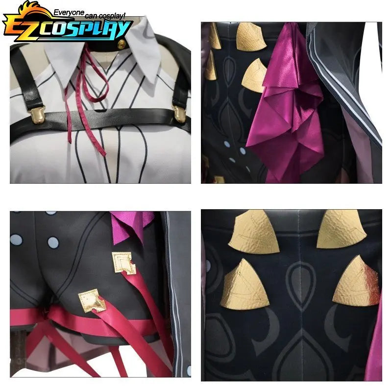 Game Honkai Star Rail Cosplay Kafka Wig Hair Harness Plus Size Cosplay Costume Uniform Male Female Halloween Party Outfit