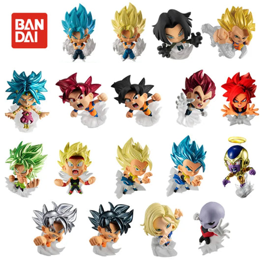 Bandai Dragon Ball SuperJiren Vegeta Son Goku Frieza Gogeta Broli Burdock Warrior Doll Series Anime Figures Model Toys Kit Gift