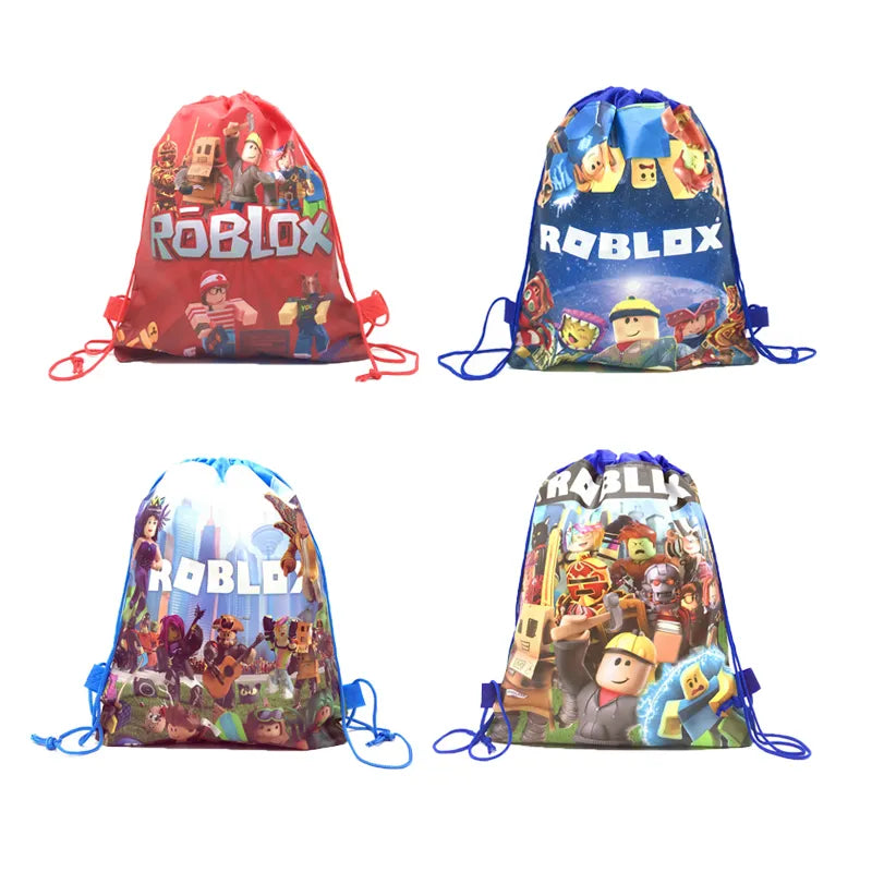 Roblox Nonwoven Drawstring Bag Roblox Game Party Decorations Kids Birthday Party Baby Shower Supplie sChildren's Toys Gifts