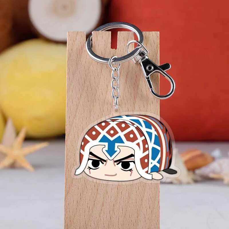 Anime JOJO Bizarre Adventure Acrylic Keychain Cartoon Figure Pendent Keyring Collection Gift