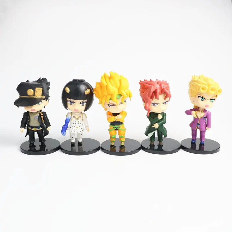 5 uds anime jojo bizarre Adventure figura Kujo Jotaro estatuilla Higashikata Josuke Kakyoin Noriaki figura de acción modelo de juguete 10-11CM