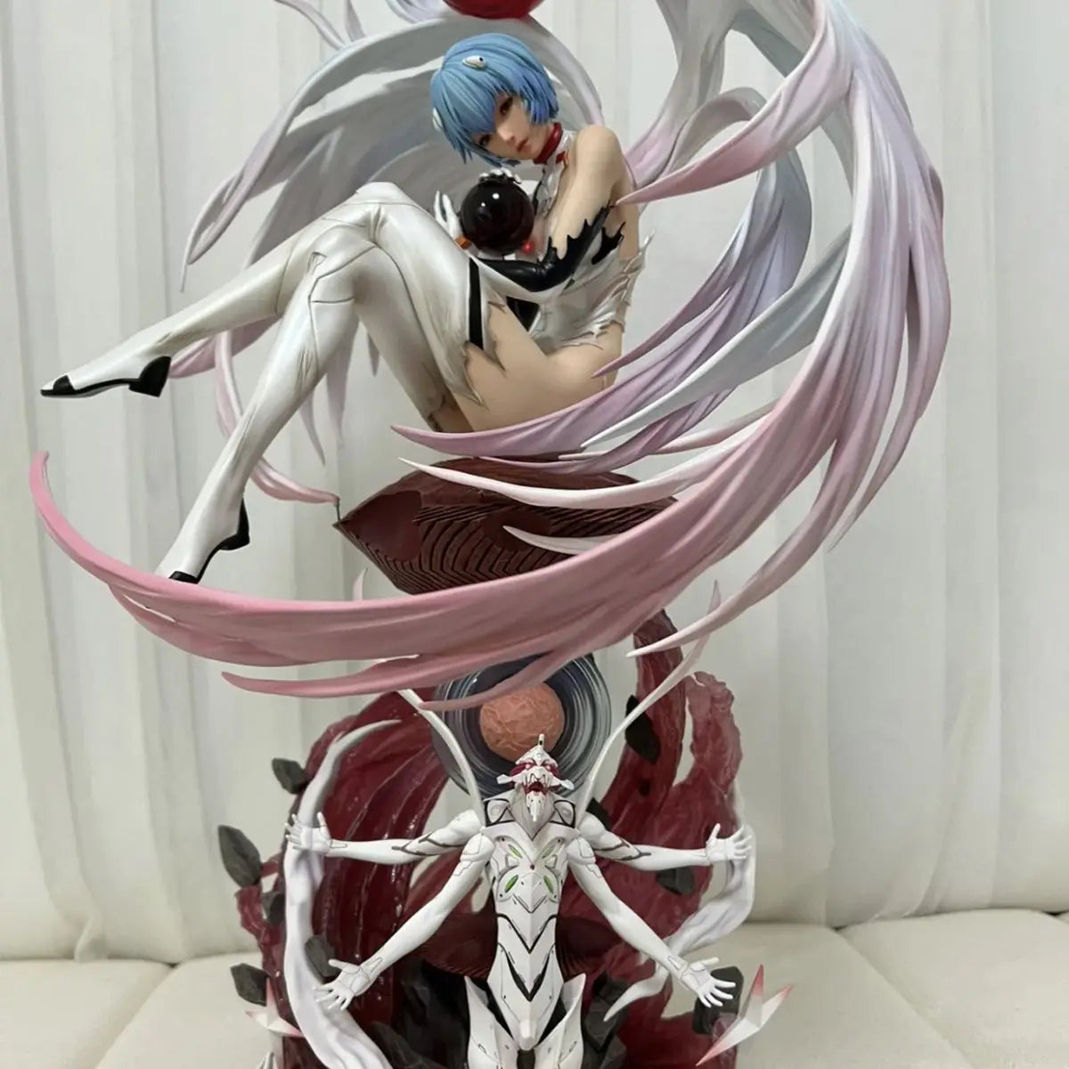 New Neon Genesis Evangelion Goddess Resonance Double-headed Angel Ayanami Rei Animation Card Tong Figure Creative Model Ornament