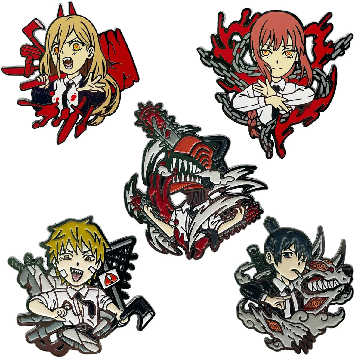 ChainSaw Man Enamel Pins Cool Anime Brooches Personalized Pins Clothing Backpack Lapel Badges Fashion Jewelry Accessories Gifts