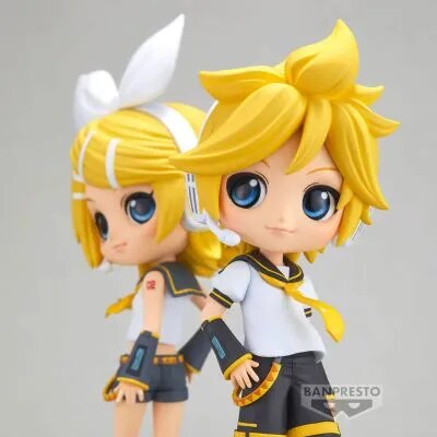 LCFUN Original Banpresto Figure Qposket Kagamine Rin Kagamine Len Q Ver. 14cm PVC Anime Action Figure Model Toy