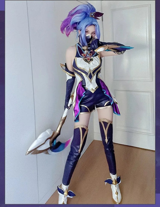 Star Guardian Akali Cosplay Game LOL SG Akali Cosplay Halloween Costume K/DA Ahri/Kaisa/Xayah