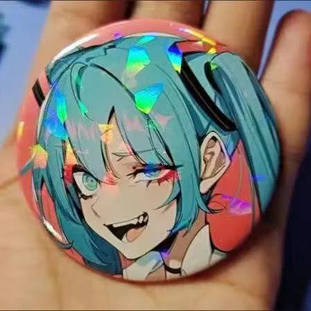 Hatsune Miku Anime Figure Brooches Badge Piapro Vocaloid Brooch Anime Figure Badge for Girls Boys Periphery Accessories Toy Gift