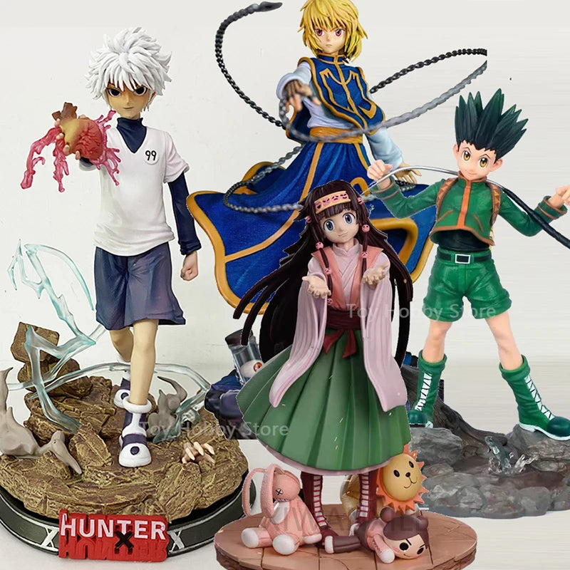 GK Hunter x Hunter Figure Killua Alluka Zoldyck Hisoka Action Figures Gon Freecss Kurapika Figurine Collection Model Doll Toys