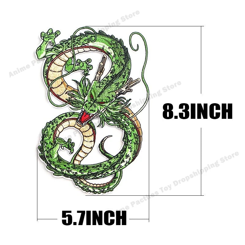 Anime Dragons Patches Embroidery Clothing Cartoon Balls Thermal Stickers on Clothes Garment Stickers Embroidery Accessory Patch