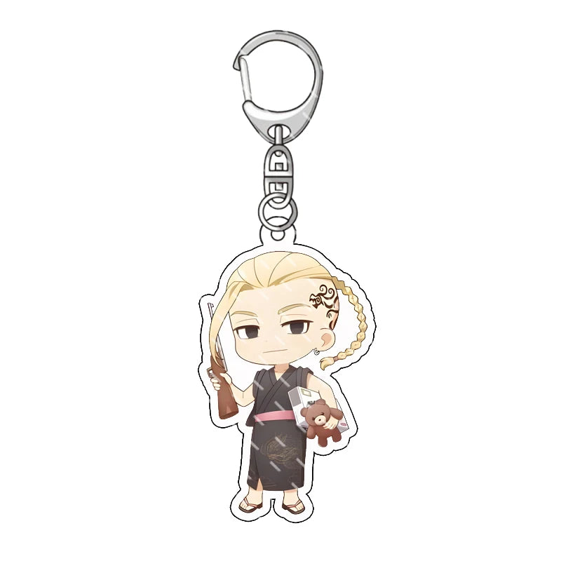 Anime Figure Tokyo Revengers Acrylic Keychain Mikey Draken Baji Keisuke Mitsuya Takashi Hanma Cosplay Cute Keyring Fan Gifts New