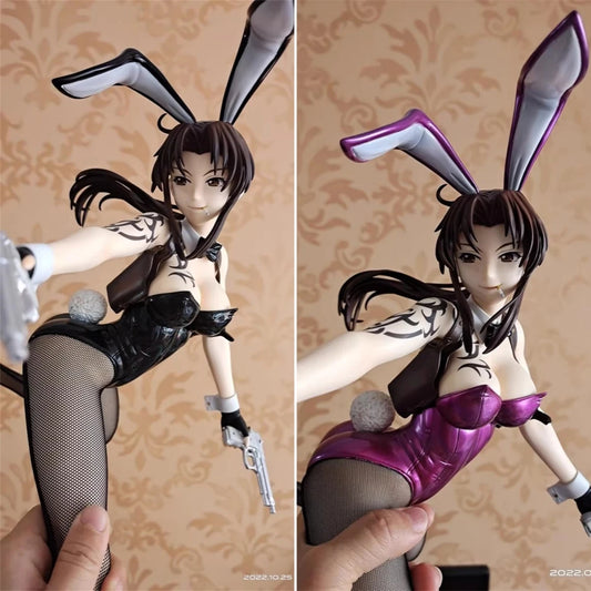 Original Bulk Anime FREEing BLACK LAGOON Revy Rebecca Bunny Ver PVC Action Figure Collection Model Doll Toys Gifts