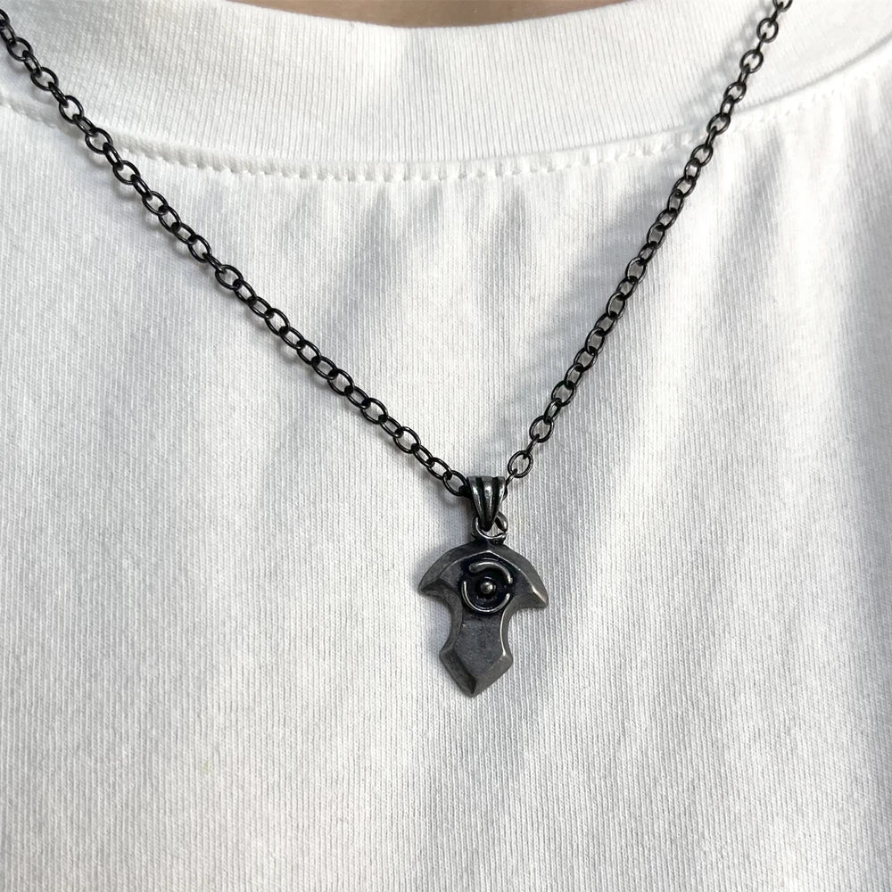 Game Final Fantasy XIV Azem Cosplay Necklace Unisex Punk Retro Metal Pendant Crystal Summoning Prop Jewelry Accessories Gift