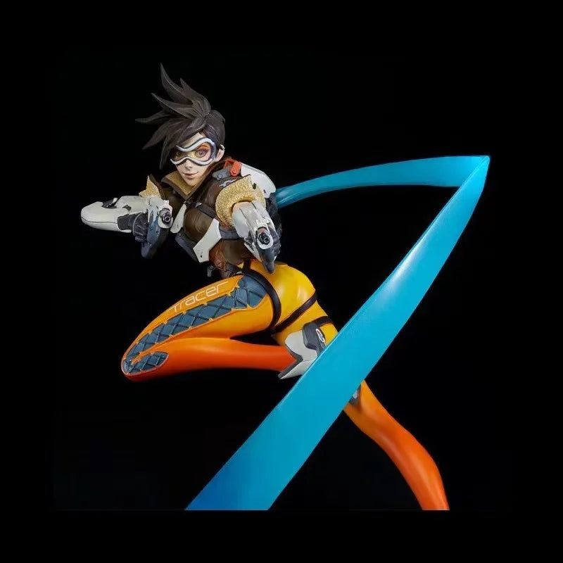 In Stock 100% Original Overwatch Anime Figure Tracer Statue Action Figures PVC Collectible Model Toys Ornaments Desktop