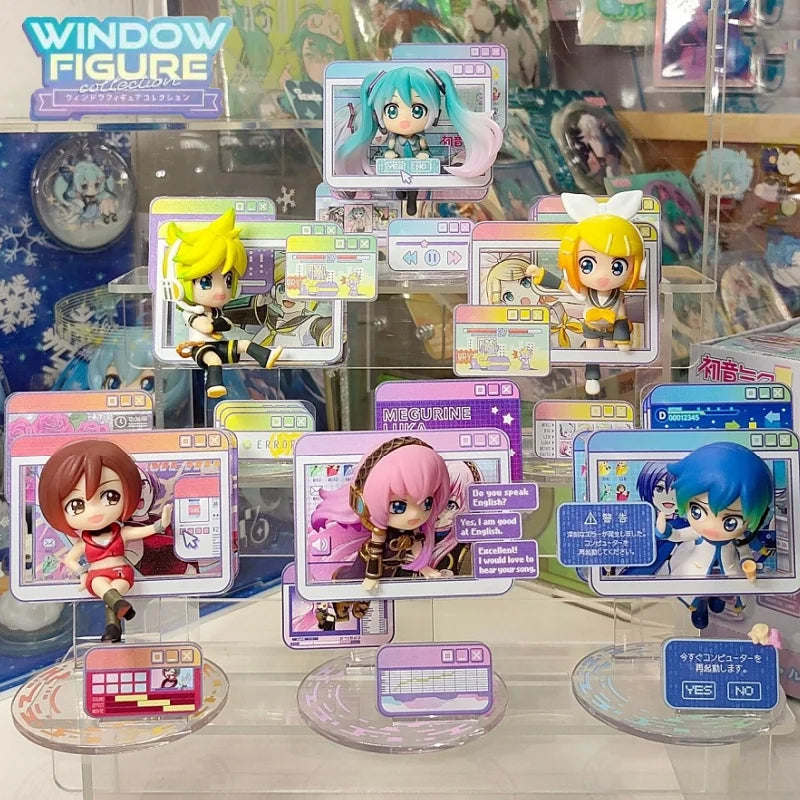 Anime Hatsune Miku Blind Box Window Figure Series Kaito Meiko Mini Figures Boxed Egg Trendy Toy Tabletop Ornament Anime Toy