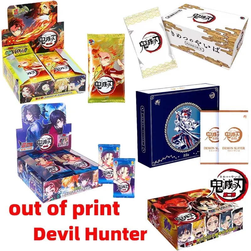 Cartas Demon Slayer Kimetsu No Yaiba Booster Box figuras de Anime colección de pasatiempo juego de cartas Tcg para niños juguete de regalo